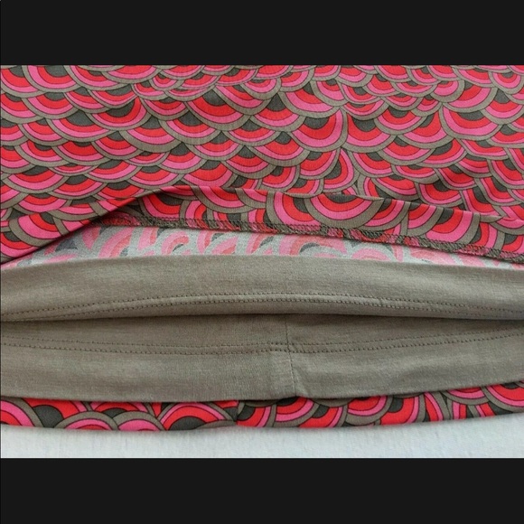 Trina Turk Red Sleeveless V-neck Silk Dress Scalloped Print Empire - Picture 10 of 16